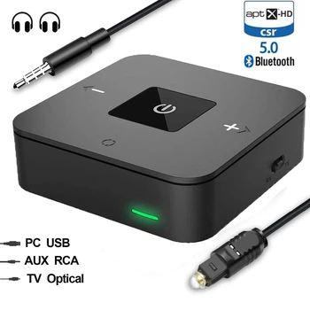 Bluetooth 5.0 Aptx HD LL Low Latency Optical SPDIF Toslink RCA Aux 3.5mm Transmitter Receiver Wireless Audio Music TV Adapter
Bluetooth 5.0 Aptx HD LL Low Latency Optical SPDIF Toslink RCA Aux 3.5mm Transmitter Receiver Wireless Audio Music TV Adapter