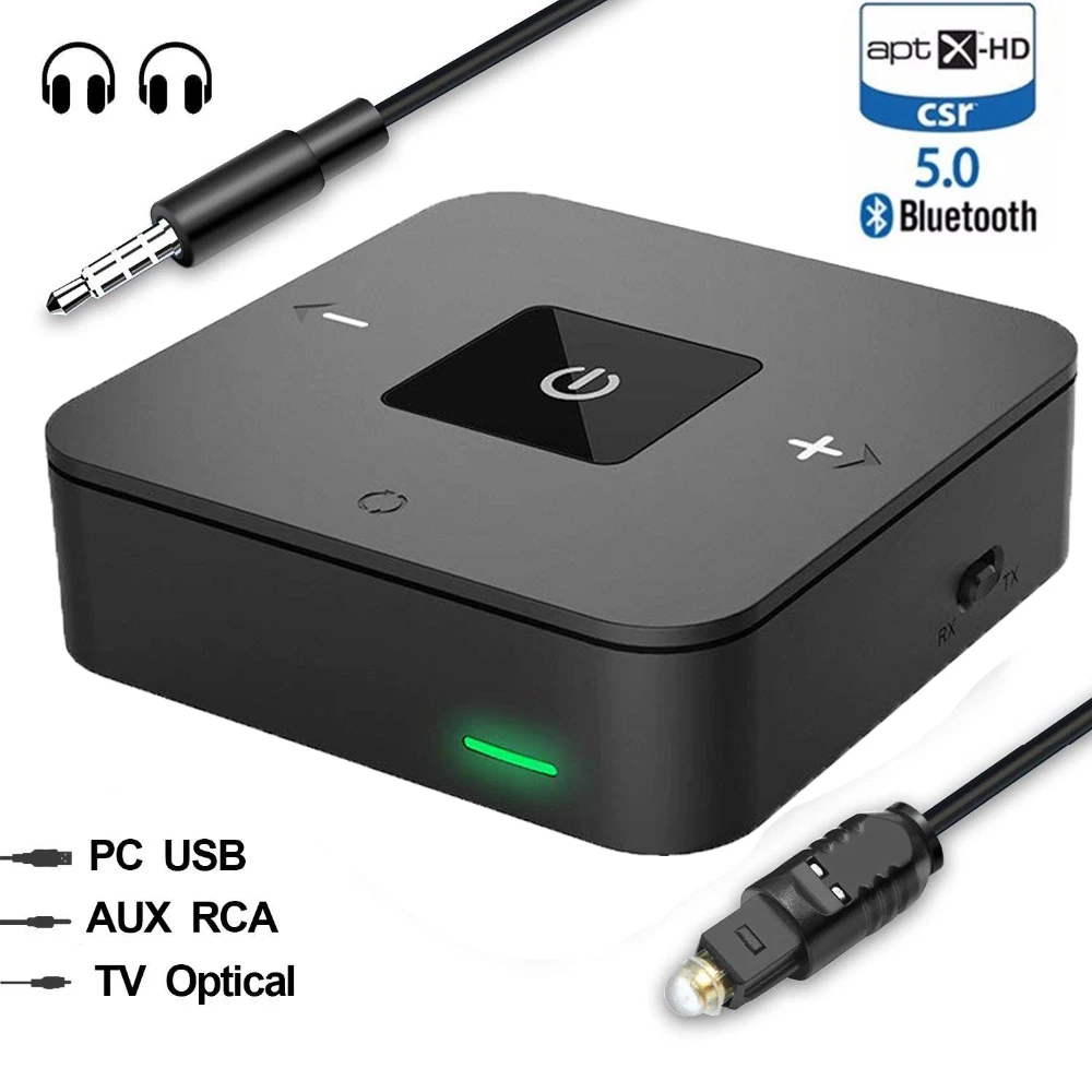 Bluetooth 5.0 CSR8675 Aptx HD Low Latency Optical SPDIF Toslink Aux 3.5mm Transmitter Receiver Wireless Audio Music TV Adapter
Bluetooth 5.0 CSR8675 Aptx HD Low Latency Optical SPDIF Toslink Aux 3.5mm Transmitter Receiver Wireless Audio Music TV Adapter