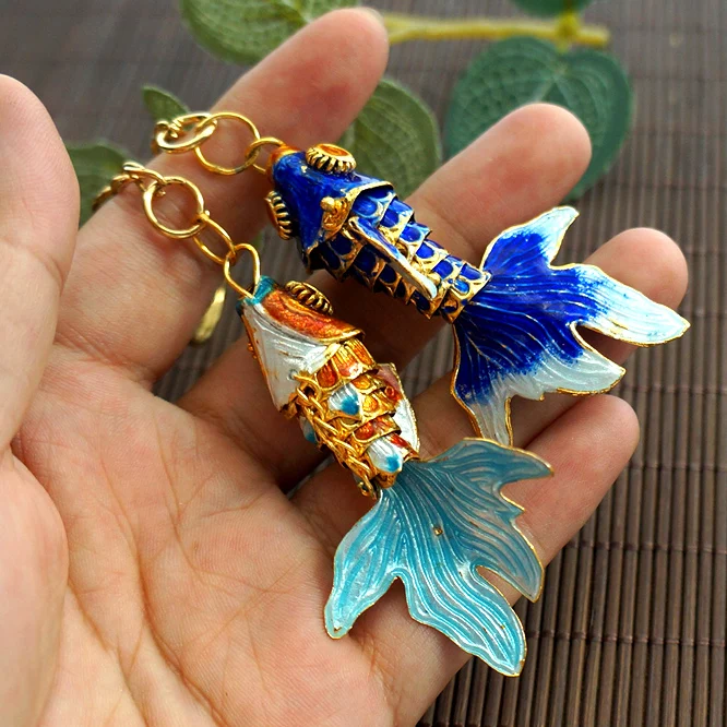Small Creative Swing Enamel goldfish Keychain Fish Keyring Chinese Ethnic Cloisonne Jewelry Accessories Key Charm Pendant Gift
Small Creative Swing Enamel goldfish Keychain Fish Keyring Chinese Ethnic Cloisonne Jewelry Accessories Key Charm Pendant Gift