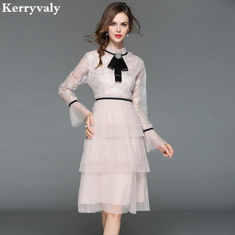 Summer Hollow Pleated Gauze Lace Dress Women Long Sleeve Princess Dress Moda Mujer 2019 Midi Party Dress Strand Jurkjes K5740
Summer Hollow Pleated Gauze Lace Dress Women Long Sleeve Princess Dress Moda Mujer 2019 Midi Party Dress Strand Jurkjes K5740