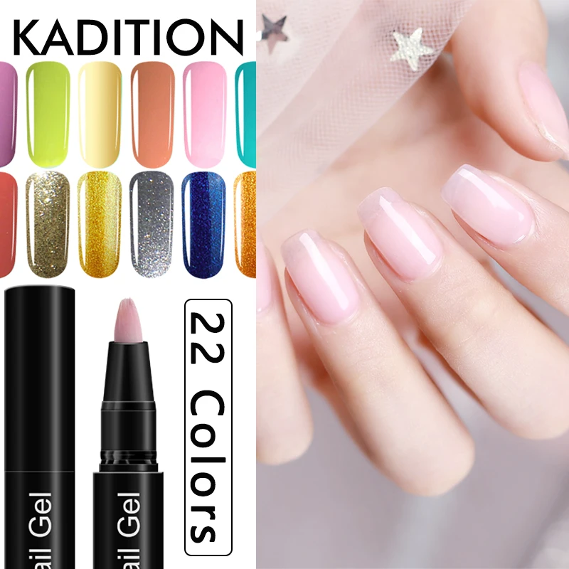KADITION 3 In 1 One Step Nail Pen Gel Varnish Semi Permanent Art Gel No Need Top Base Primer UV Glitter Paint Gel Nail Polish
KADITION 3 In 1 One Step Nail Pen Gel Varnish Semi Permanent Art Gel No Need Top Base Primer UV Glitter Paint Gel Nail Polish