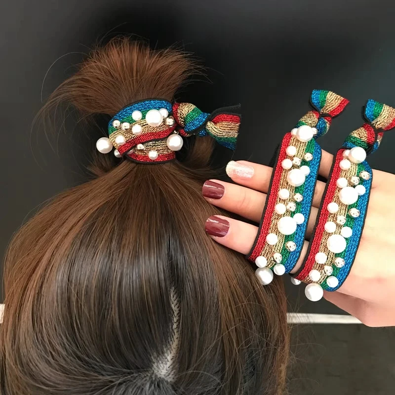 1 Pcs Simulated Pearl Rainbow Leopard Print Girls Elastic Hair Ties FOE Hair Bands Women Hair Accessories
1 Pcs Simulated Pearl Rainbow Leopard Print Girls Elastic Hair Ties FOE Hair Bands Women Hair Accessories