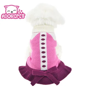 Small Dog Sweaters Shirt Pink Winter Warm Dog Bow Dress Tutu Skirt Knitted Clothes For Dog Female Girl Dachshund Bulldog Corgi
Small Dog Sweaters Shirt Pink Winter Warm Dog Bow Dress Tutu Skirt Knitted Clothes For Dog Female Girl Dachshund Bulldog Corgi