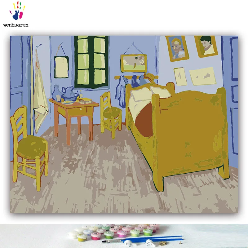 DIY colorings pictures by numbers with colors Van Gogh's Cabin Studio picture drawing painting by numbers framed Home
DIY colorings pictures by numbers with colors Van Gogh's Cabin Studio picture drawing painting by numbers framed Home