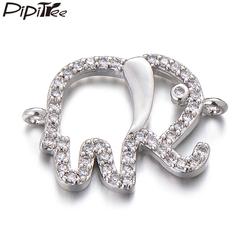 Pipitree Lucky Elephant Charm Clear CZ Cute Animal Charms Micro Pave Zircon DIY Connector Women Bracelets Craft Jewelry Making
Pipitree Lucky Elephant Charm Clear CZ Cute Animal Charms Micro Pave Zircon DIY Connector Women Bracelets Craft Jewelry Making