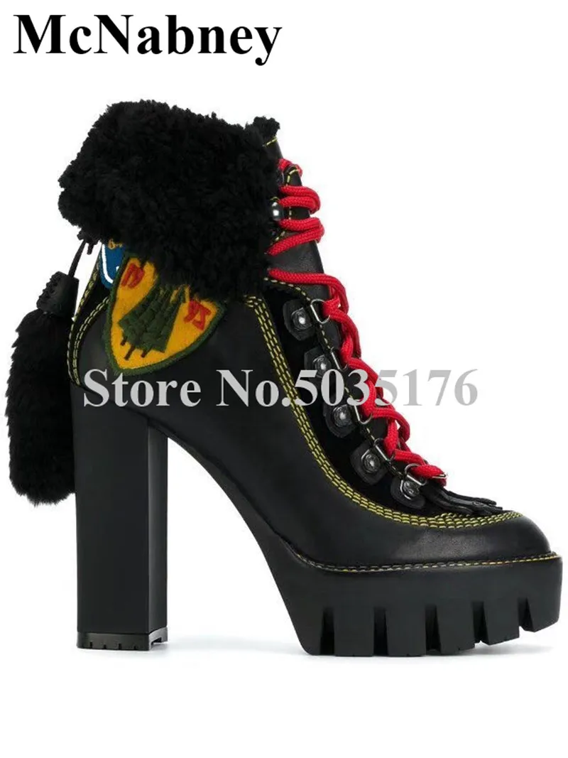 2019 European Fringe Round Toe High Square Heel Mid-Calf Platform Short Boots Cross-tied Lace-Up Spring/Autumn Women Shoes
2019 European Fringe Round Toe High Square Heel Mid-Calf Platform Short Boots Cross-tied Lace-Up Spring/Autumn Women Shoes