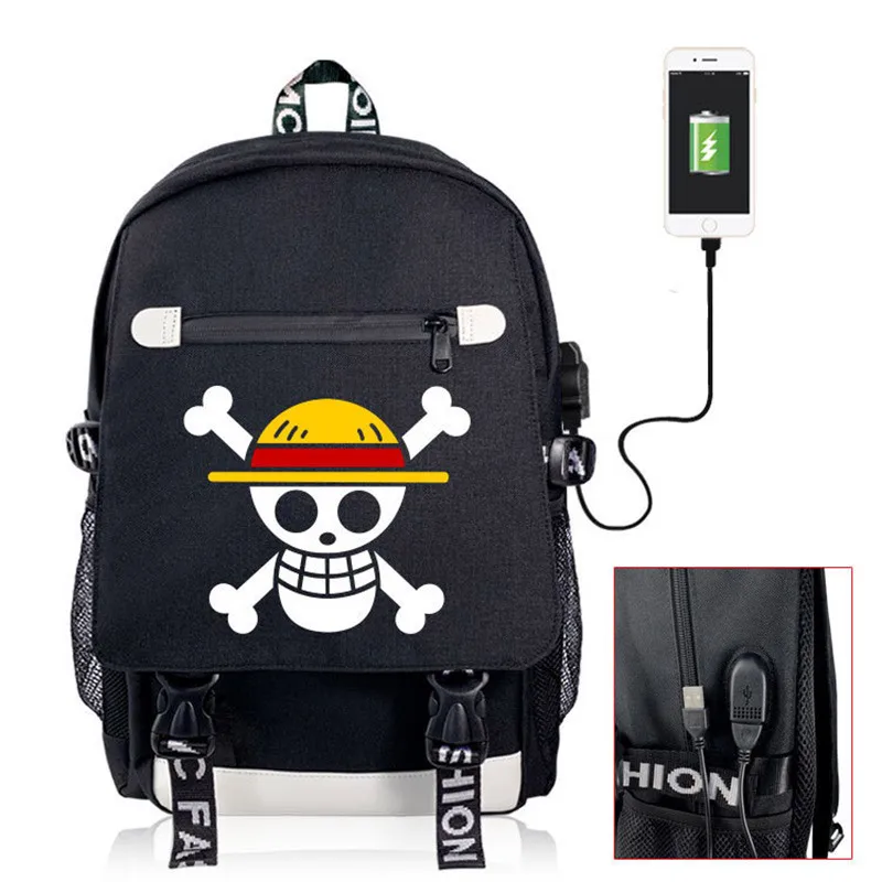 Anime Backpack Cartoon One Piece Cosplay Black Shoulder Bag Funny Print School Student Bag Men Women Charging computer Trip Bag
Anime Backpack Cartoon One Piece Cosplay Black Shoulder Bag Funny Print School Student Bag Men Women Charging computer Trip Bag