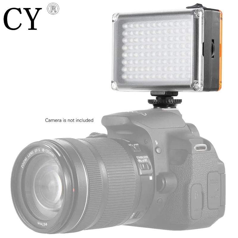 

Inno AD-96 Mini Portable On-camera 5400K / 3200K CRI85 LED Video Fill-in Light Panel with White Orange Filters for DSLR Camera