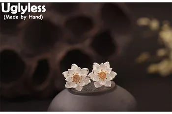 Uglyless Real S925 Sterling Silver Lotus Flower Stud Earrings Delicate Handmade Floral Women Fashion Studs Ethnic Brincos Bijoux
Uglyless Real S925 Sterling Silver Lotus Flower Stud Earrings Delicate Handmade Floral Women Fashion Studs Ethnic Brincos Bijoux