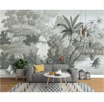 Custom wallpaper European Retro Nostalgic Hand painted Rainforest banana palm sofa TV mural background 3D wallpaper
Custom wallpaper European Retro Nostalgic Hand painted Rainforest banana palm sofa TV mural background 3D wallpaper