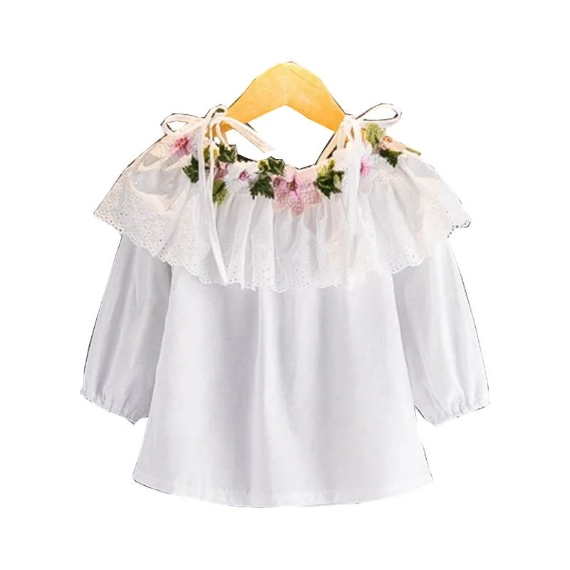 DFXD 2017 Spring Summer Baby Girl White Long Sleeve Off Shoulder Cotton Blouse Flower Embroidery Girls Tops Kids Clothes 2-8T
DFXD 2017 Spring Summer Baby Girl White Long Sleeve Off Shoulder Cotton Blouse Flower Embroidery Girls Tops Kids Clothes 2-8T