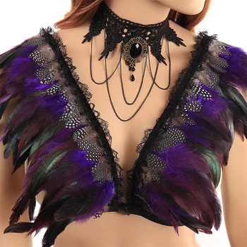 purple Fashion Feather Wings Epaulet Chained Burning Festival Dance Orgy Underwear Steampunk Gothic Feather Body Harness
purple Fashion Feather Wings Epaulet Chained Burning Festival Dance Orgy Underwear Steampunk Gothic Feather Body Harness