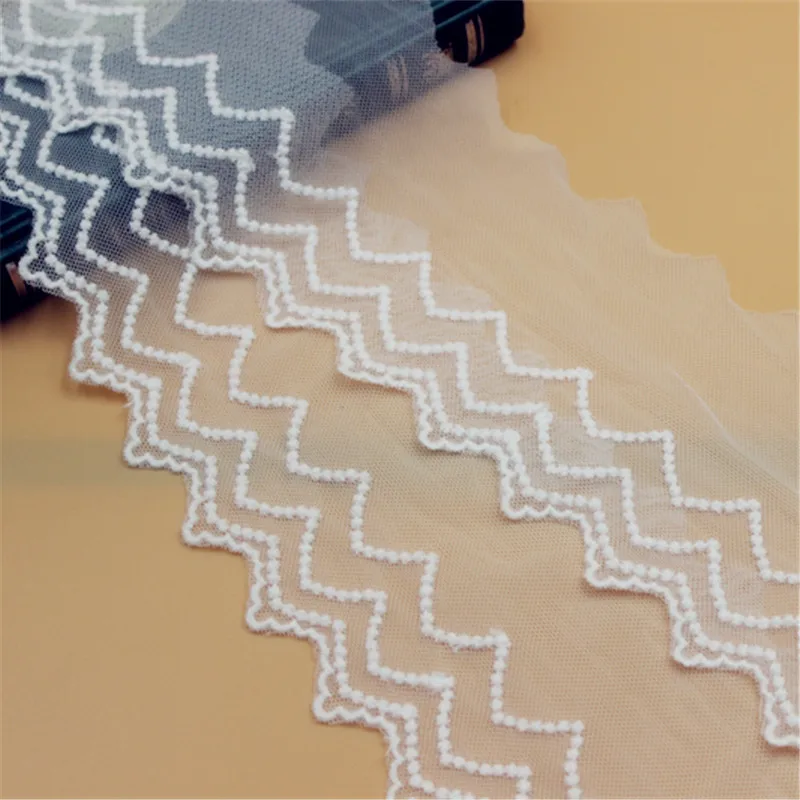 15 yard 9cm 3.54" wide ivory gauze mesh tulle cotton embroidered tapes lace trim ribbon fabric 106050QL4K614
15 yard 9cm 3.54" wide ivory gauze mesh tulle cotton embroidered tapes lace trim ribbon fabric 106050QL4K614