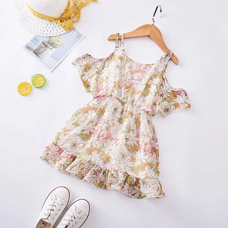 Женское платье для девочек с принтом летняя одежда малышей дышащие мягкие платья