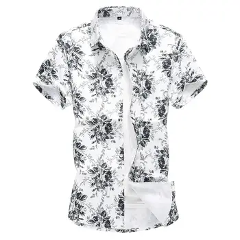 Hawaiian Style Men's Shirts Flower Cotton Fashion Beach leisure Casual Shirt Mens Clothing Blouse Men Summer
Hawaiian Style Men's Shirts Flower Cotton Fashion Beach leisure Casual Shirt Mens Clothing Blouse Men Summer