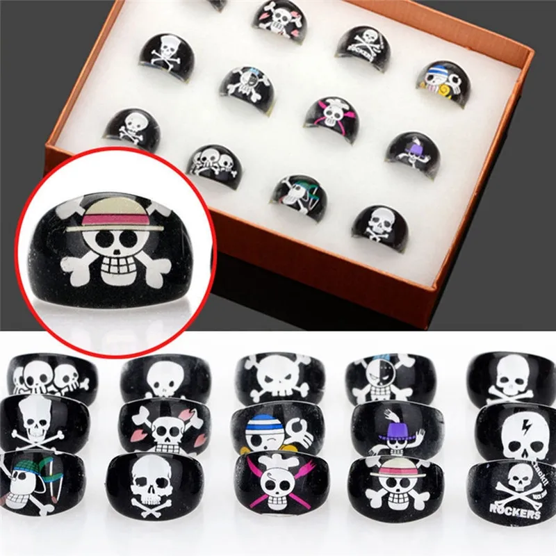 10pcs/Pack Wholesale Black Pirates Skull Ring Children Kids Resin Finger Rings for Kids Skeleton Party Accessories Jewelry
10pcs/Pack Wholesale Black Pirates Skull Ring Children Kids Resin Finger Rings for Kids Skeleton Party Accessories Jewelry