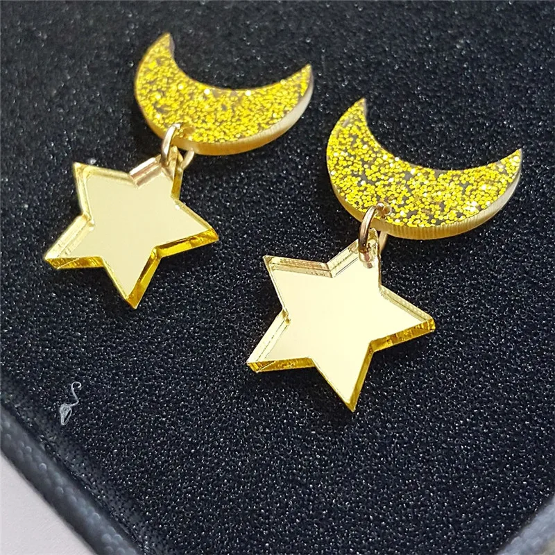 Free Shipping Elegant Acrylic Gold Color Moon Star Space Stud Earrings For Women Girls Ear Clips Fashion Earrings Jewelry
Free Shipping Elegant Acrylic Gold Color Moon Star Space Stud Earrings For Women Girls Ear Clips Fashion Earrings Jewelry