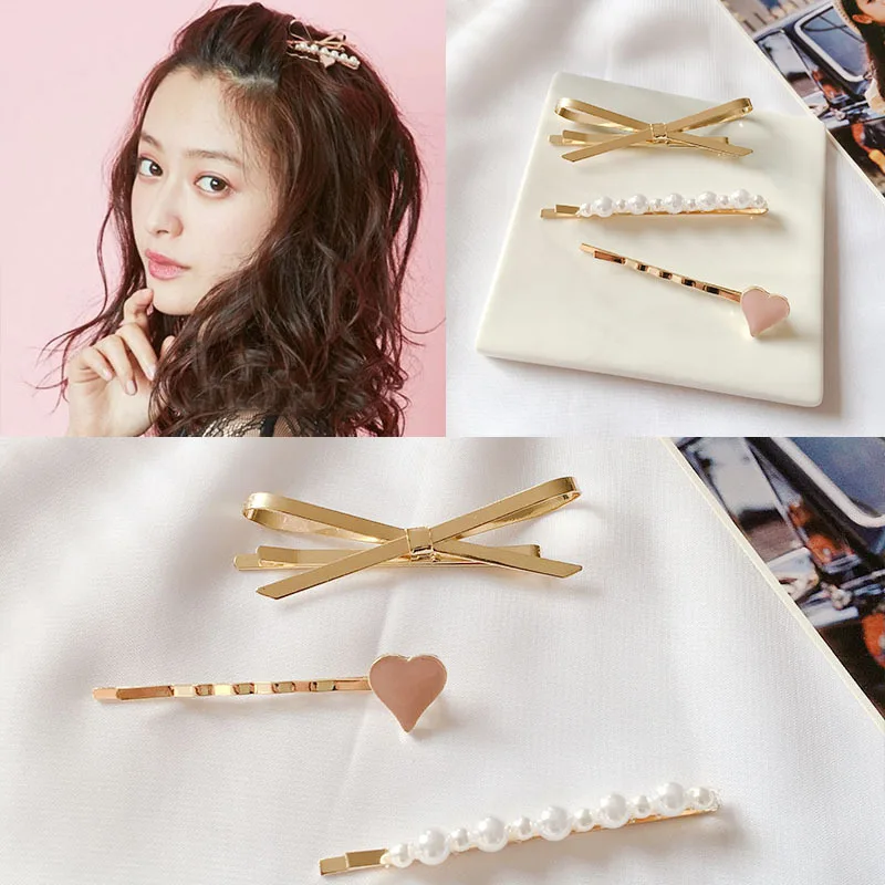 Haimeikang 3Pcs/Lot Sets Pearl Metal Women Girls Hair Clip Bobby Pin Barrettes Hairpin Hair Accessories Beauty Hair Clips
Haimeikang 3Pcs/Lot Sets Pearl Metal Women Girls Hair Clip Bobby Pin Barrettes Hairpin Hair Accessories Beauty Hair Clips