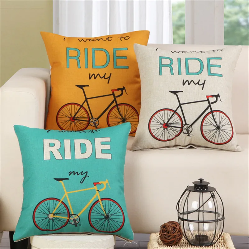 I want To Ride Bicycle Pillow For Home Decoration Waist Cushion Cover Sofa Throw Pillow Cases Chair Car Pillow Cover BZ-055
I want To Ride Bicycle Pillow For Home Decoration Waist Cushion Cover Sofa Throw Pillow Cases Chair Car Pillow Cover BZ-055