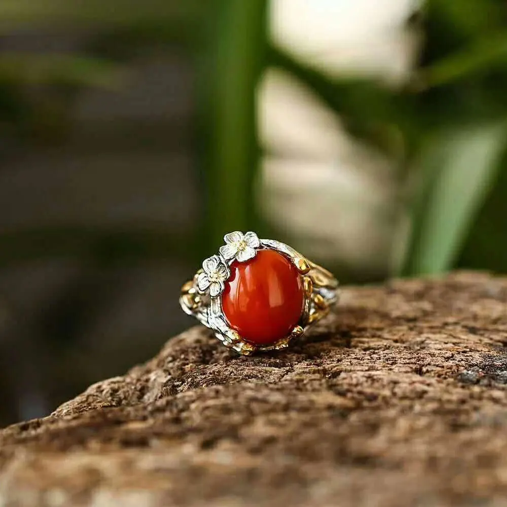 RADHORSE 925 Silver Rings for Women Fine Jewelry Agate Fine Craftsmanship Plum Blossom Sterling Silver Ring Adjustable Silver
RADHORSE 925 Silver Rings for Women Fine Jewelry Agate Fine Craftsmanship Plum Blossom Sterling Silver Ring Adjustable Silver