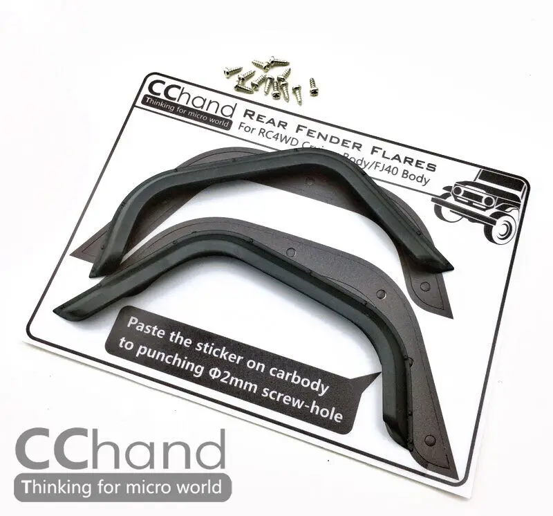 CChand RC Inner Rear Wheels fender Flares for RC4WD 1/10 Scale Gelande II Cruiser/FJ40
CChand RC Inner Rear Wheels fender Flares for RC4WD 1/10 Scale Gelande II Cruiser/FJ40
