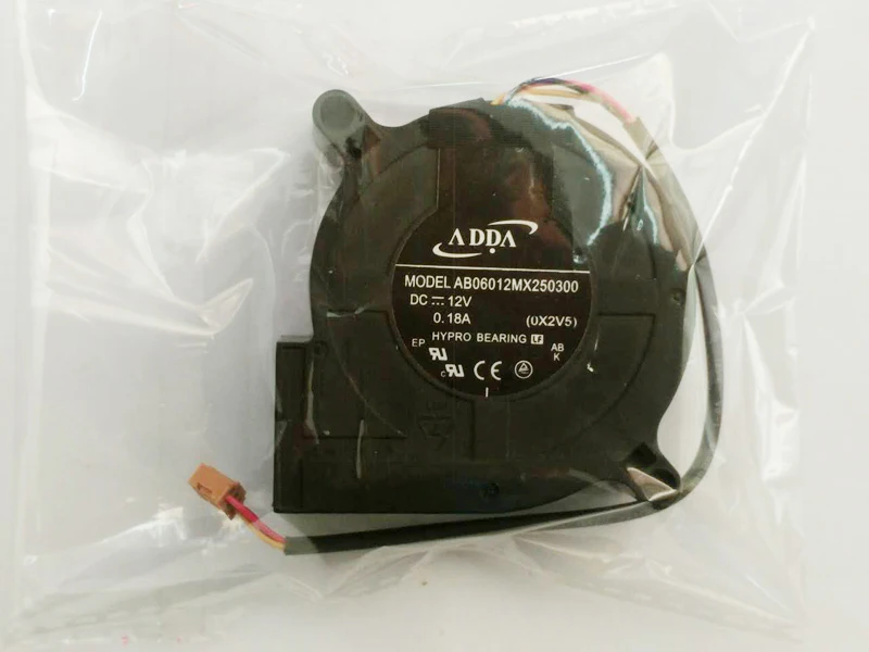 Original ADDA AB06012MX250300 DC 12V 0.18A 60x60x25mm Server projector Blower cooling fan
Original ADDA AB06012MX250300 DC 12V 0.18A 60x60x25mm Server projector Blower cooling fan