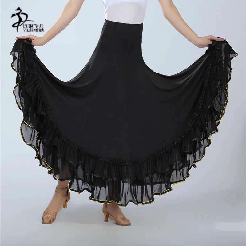 Spanish Flamenco Skirt Ballroom Waltz Dance Perform Practice Long Skirt Big Swing 6 Colors
Spanish Flamenco Skirt Ballroom Waltz Dance Perform Practice Long Skirt Big Swing 6 Colors