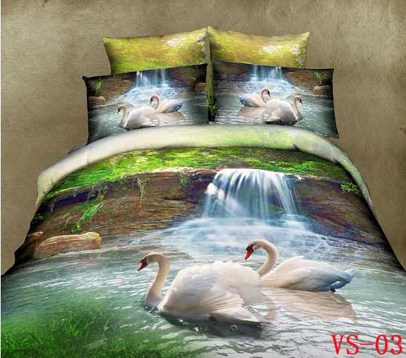 Swan in the pond 3D Duvet Cover Sets 3pc Polyester Cotton Mixed Fabric Twin Full Queen Double King Cal King Size Bed Bedding HOT
Swan in the pond 3D Duvet Cover Sets 3pc Polyester Cotton Mixed Fabric Twin Full Queen Double King Cal King Size Bed Bedding HOT