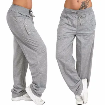 Large Plus Size Women Pants Casual Fashion Autumn Sports Pants Button Drawsting Pockets Full Plus Sized Trouser Grey Pants
Large Plus Size Women Pants Casual Fashion Autumn Sports Pants Button Drawsting Pockets Full Plus Sized Trouser Grey Pants