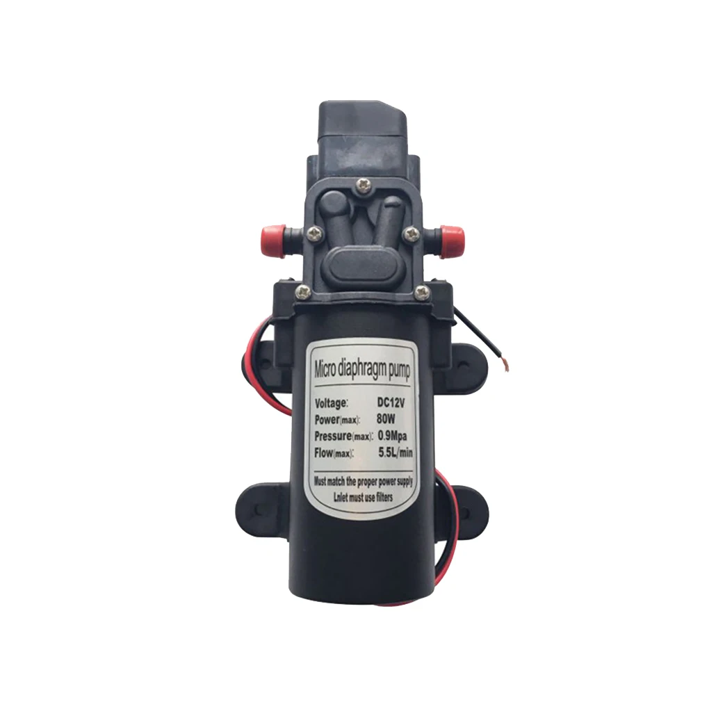 Portable Self Priming Pump Electric Water High Pressure Diaphragm Pump 80W 12V/24V 5.5L/Min
Portable Self Priming Pump Electric Water High Pressure Diaphragm Pump 80W 12V/24V 5.5L/Min