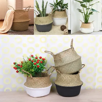 3 Colors Foldable Storage Basket Seagrass Knit Hanging Decoration Flower Pot Basket Laundry Dirty Clothes Storage Basket
3 Colors Foldable Storage Basket Seagrass Knit Hanging Decoration Flower Pot Basket Laundry Dirty Clothes Storage Basket