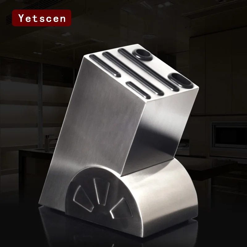 Modern 6-Slot Stainless Steel Kitchen Knife Storage Block Holder &holder knives - MyGift
Modern 6-Slot Stainless Steel Kitchen Knife Storage Block Holder &holder knives - MyGift
