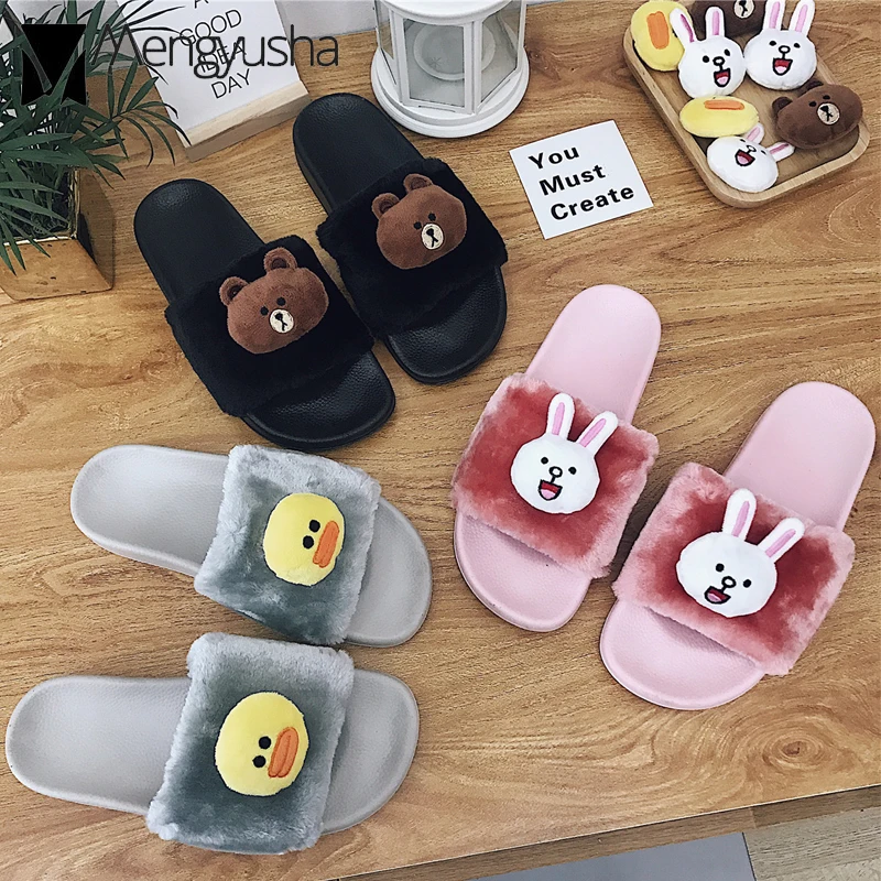 cute brown bear decoration fur home slippers women flat anti-skid slides 2018 korean style cartoon animal prints fur shoes
cute brown bear decoration fur home slippers women flat anti-skid slides 2018 korean style cartoon animal prints fur shoes