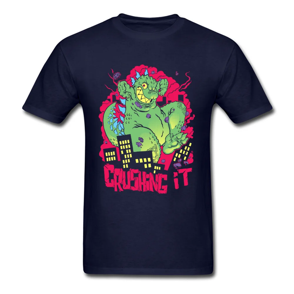 crushing it 11167 100% Cotton Tees for Men Printing T-shirts Customized Cheap Round Collar Tee Shirts Short Sleeve crushing it 11167 navy