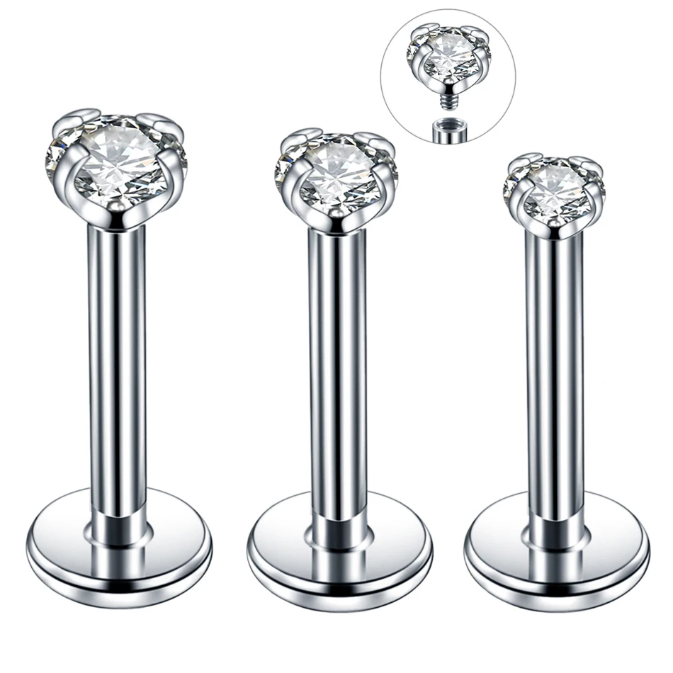 1PC Steel Prong Gem Lip Monore Rings Internally Thread Labret Stud Rings Crystal Ear Cartilage Tragus Helix Piercing Jewelry 16G
1PC Steel Prong Gem Lip Monore Rings Internally Thread Labret Stud Rings Crystal Ear Cartilage Tragus Helix Piercing Jewelry 16G