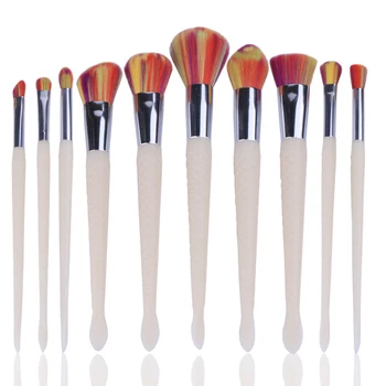 10Pcs Mermaid Fish Shaped Makeup Brushes Set Eyeshadow Powder Foundation Cosmetic Brushes White Jade Handle Fishtail Brush Kits
10Pcs Mermaid Fish Shaped Makeup Brushes Set Eyeshadow Powder Foundation Cosmetic Brushes White Jade Handle Fishtail Brush Kits
