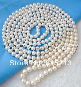 A1244 Gorgeous AAA 80" 9-10mm white round freshwater pearl necklaceGorgeous (B0322)
A1244 Gorgeous AAA 80" 9-10mm white round freshwater pearl necklaceGorgeous (B0322)