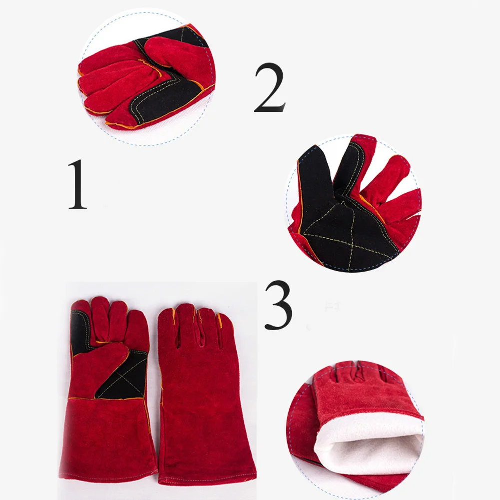 1 Pair Labour Heat Insulation Welding Factory Gardening Wear Resistant Leather Thicken Gloves Useful Oven Mitt Wood Stove Baking
1 Pair Labour Heat Insulation Welding Factory Gardening Wear Resistant Leather Thicken Gloves Useful Oven Mitt Wood Stove Baking