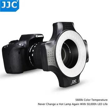

JJC LED Macro Ring Flash Light for Sony Canon Nikon Olympus Pentax Panasonic Samsung SLR/DSLR CAMERA 49 52 55 58 62 67 MM LENS