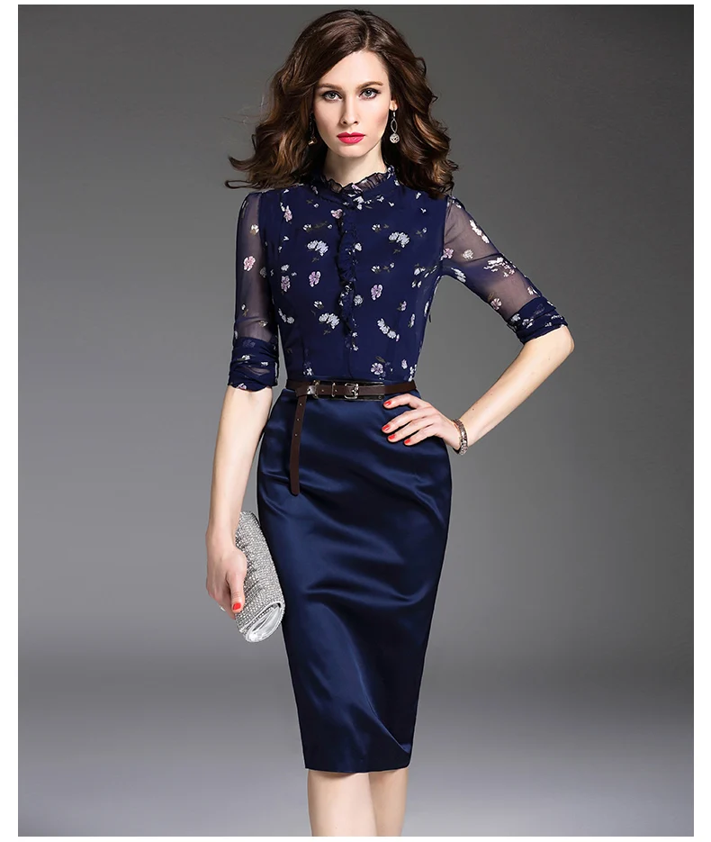 2019 Spring and Summer New Professional Dresses Long Sleeve Bag Hip Slimming Slim Silk Flower Dresses
2019 Spring and Summer New Professional Dresses Long Sleeve Bag Hip Slimming Slim Silk Flower Dresses