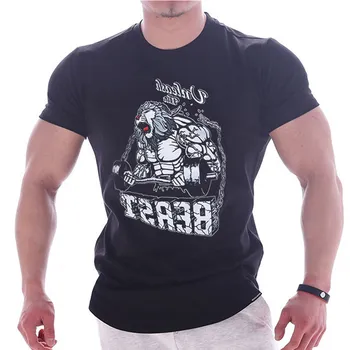 Mens Gyms Fitness Bodybuilding Skinny T-shirt Casual Fashion Print Black T Shirts Male Cotton Tee shirt Tops Crossfit Clothing
Mens Gyms Fitness Bodybuilding Skinny T-shirt Casual Fashion Print Black T Shirts Male Cotton Tee shirt Tops Crossfit Clothing