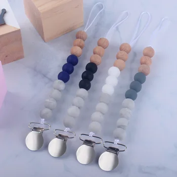 Silicone Soother Clip Teething Pacifier Clip Baby Chew Toy Chewing Bite Beads Clip Wooden Binky Clip Newborn Girl Boy
Silicone Soother Clip Teething Pacifier Clip Baby Chew Toy Chewing Bite Beads Clip Wooden Binky Clip Newborn Girl Boy