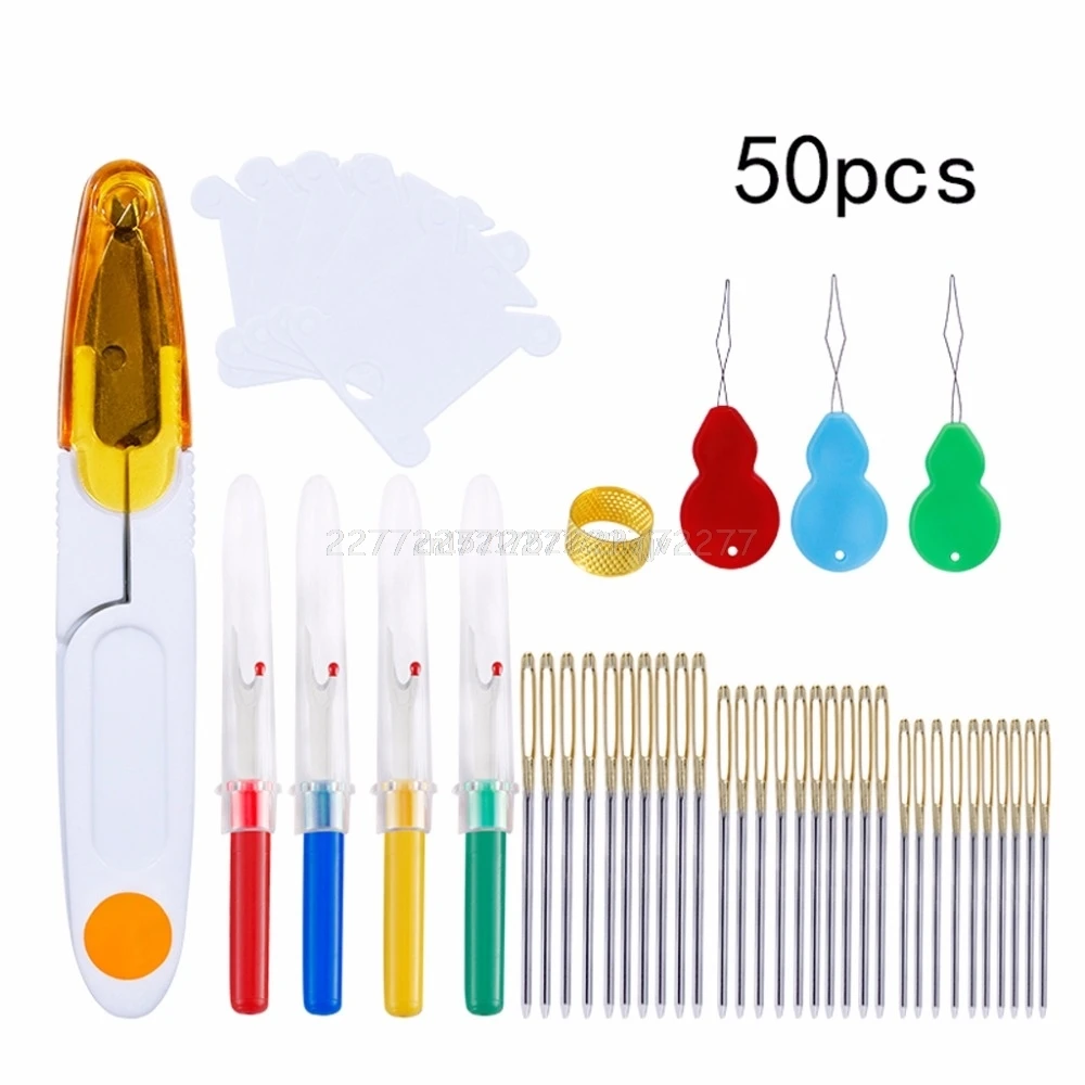 Hand Needles With Seam Ripper Yarn Scissor Thimble Sewing Tools Set Accessories For Embroidery Quilting DIY Art Craft A22 19
Hand Needles With Seam Ripper Yarn Scissor Thimble Sewing Tools Set Accessories For Embroidery Quilting DIY Art Craft A22 19