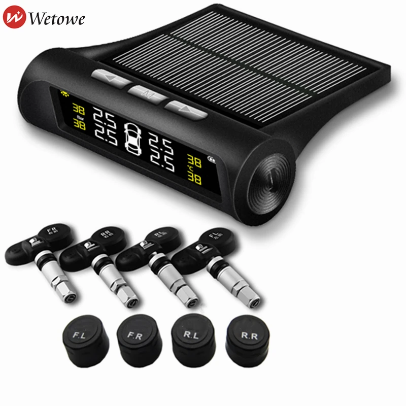 Wetowe TPMS Car Smart Tire Pressure Monitoring System sensor Warnig Solar Power LCD Display Auto update Security Alarm Systems
Wetowe TPMS Car Smart Tire Pressure Monitoring System sensor Warnig Solar Power LCD Display Auto update Security Alarm Systems