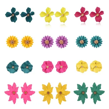 5 Colors Fashion Ladies Cute Spray Paint Metal Flower Stud Earrings For Women Korean Jewelry Girl Gift Earring Wholesale
5 Colors Fashion Ladies Cute Spray Paint Metal Flower Stud Earrings For Women Korean Jewelry Girl Gift Earring Wholesale