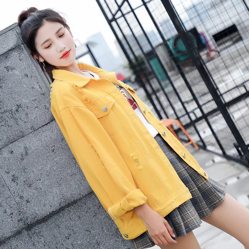 #3354 Harajuku Preppy Style Denim Jacket Women Printed Letters Loose Jeans Jacket Ladies Holes Loose Streetwear Hip Hop Coat
#3354 Harajuku Preppy Style Denim Jacket Women Printed Letters Loose Jeans Jacket Ladies Holes Loose Streetwear Hip Hop Coat