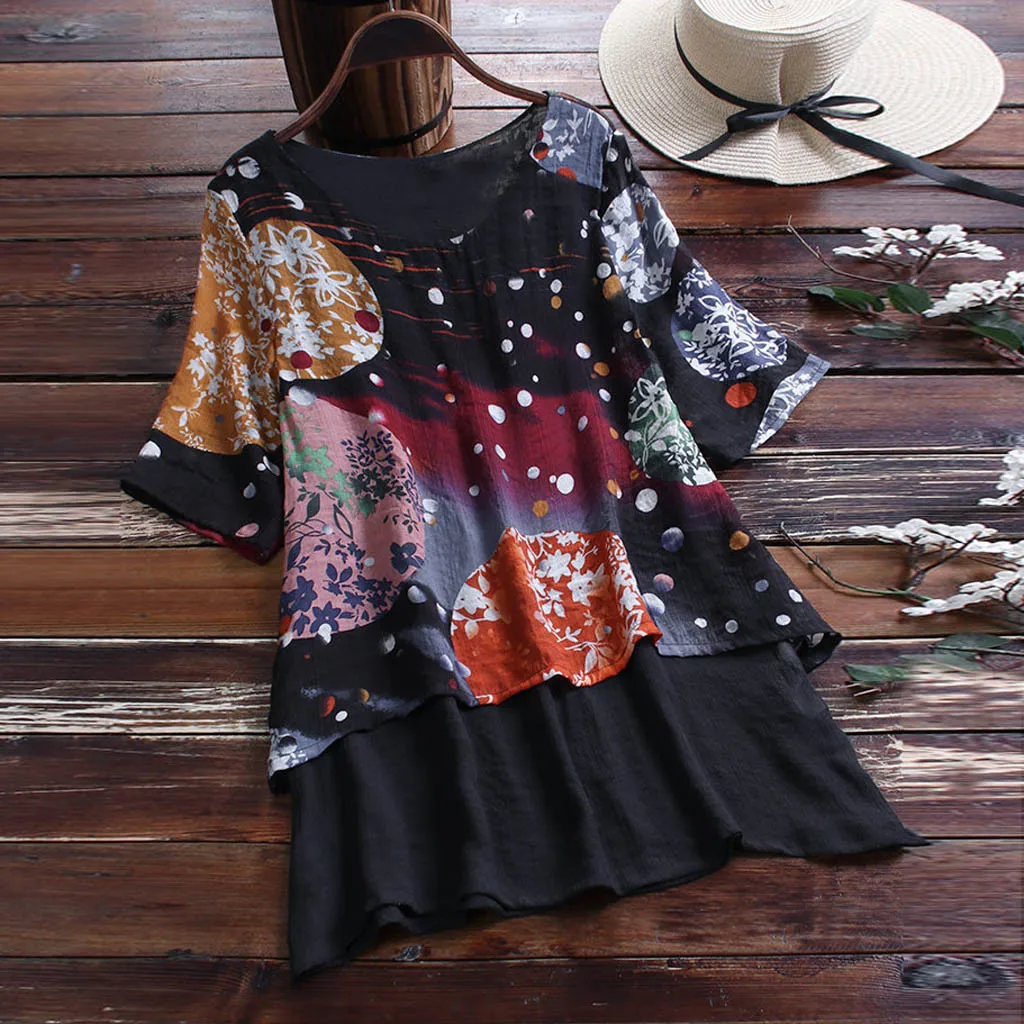 Women Casual Blouse Boho Plus Size Loose Linen Print Swing Lady Long Tops Shirt Blouse womens tops and blouses camisas mujer NEW
Women Casual Blouse Boho Plus Size Loose Linen Print Swing Lady Long Tops Shirt Blouse womens tops and blouses camisas mujer NEW