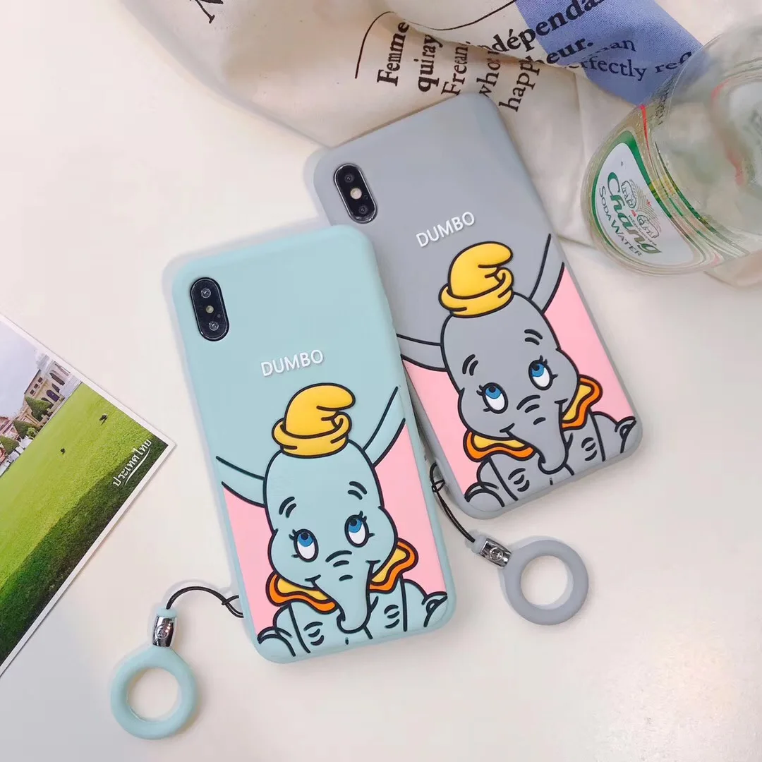 Dumbo Cute Pink Elephant Soft silicone ring Lanyard Phone Case For iPhone X XS Max Xr 7 8 6 6s Plus Cover Fundas
Dumbo Cute Pink Elephant Soft silicone ring Lanyard Phone Case For iPhone X XS Max Xr 7 8 6 6s Plus Cover Fundas