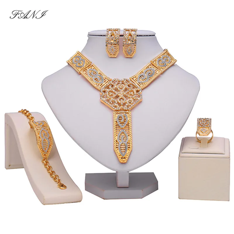 Fani Fashion African Jewelry Set Wholesale Dubai Gold Jewelry Sets Women customer nigerian Wedding Brand Jewelry set Design Gift
Fani Fashion African Jewelry Set Wholesale Dubai Gold Jewelry Sets Women customer nigerian Wedding Brand Jewelry set Design Gift