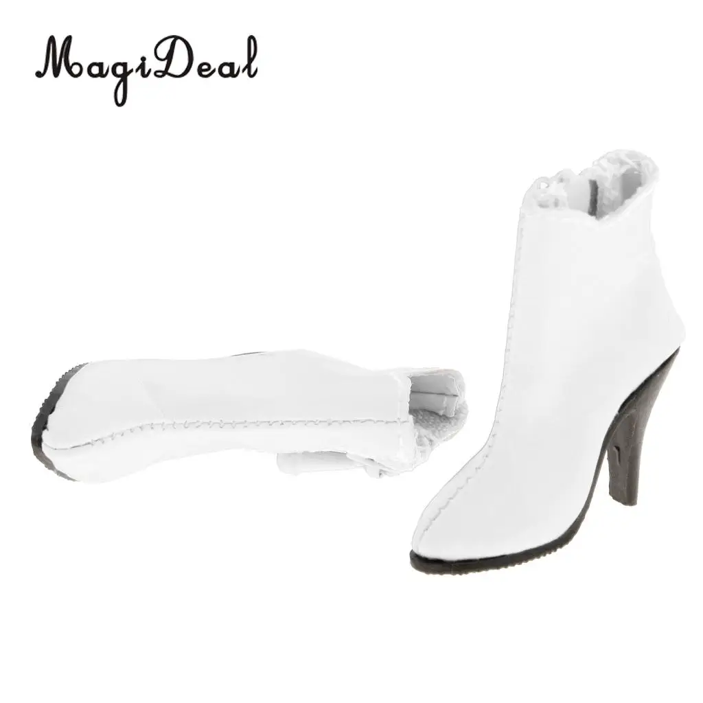 MagiDeal 1/6 Scale PU Leather Female High Heels Ankle Boots Shoes for 12 Inch Action Figure Body Model Acc Girls Gift 3Colors